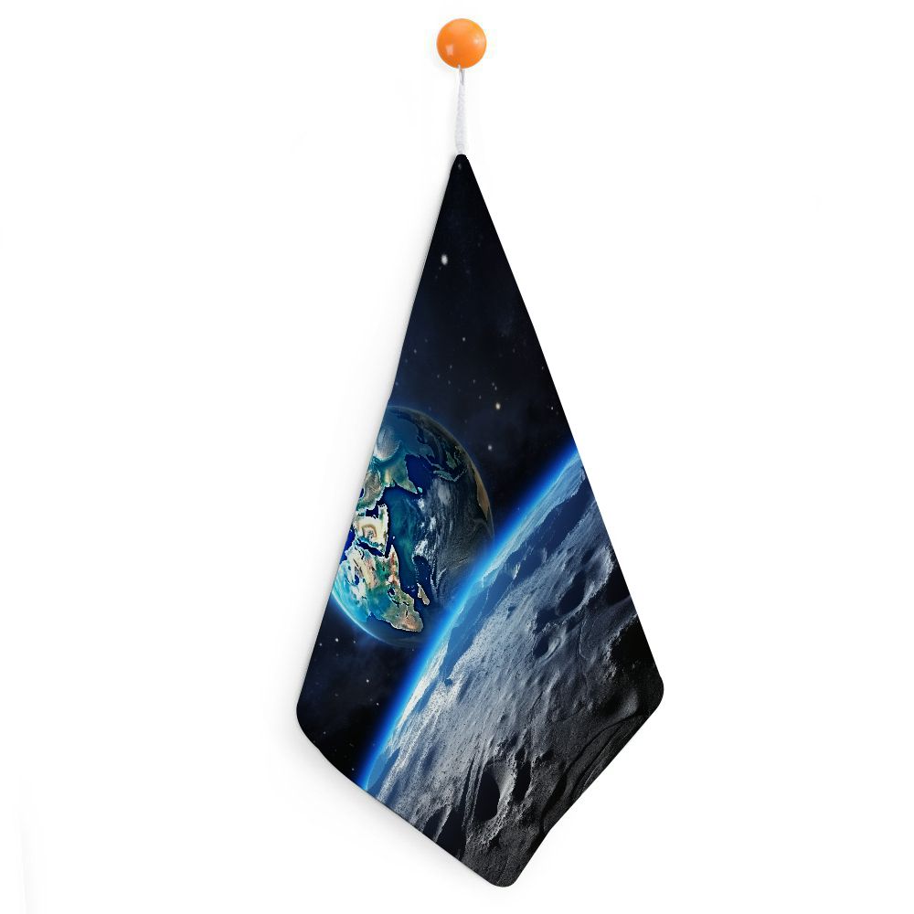 Creowell Space Art Highly Absorbent Reusable Hand Towels 11.8x11.8in