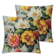 thumbnail image 1 of Creowell Spring Floral Throw Pillow Covers Home Sweet Home Flowers Truck Farmhouse Decorative Pillows Soft Cushion Cases for Couch Sofa Bed Home Decor 2pcs White, 1 of 7