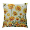 thumbnail image 1 of Creowell Spring Pillow Covers Yellow Flower Pillow Covers Bee Pillow Cases Daisy Decorative Throw Cushion Cases Spring Summer Home Decor for Couch Bed Sofa，Multi-Size, 1 of 5