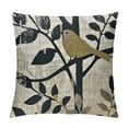 thumbnail image 1 of Creowell  Spring Summer Vintage Birds with Leaves Decorative Throw Pillow Covers Retro Rustic Farm Grey Birds Sitting on The Tree Branch Pillow Cushion Cover Home Pillow Case, 1 of 5