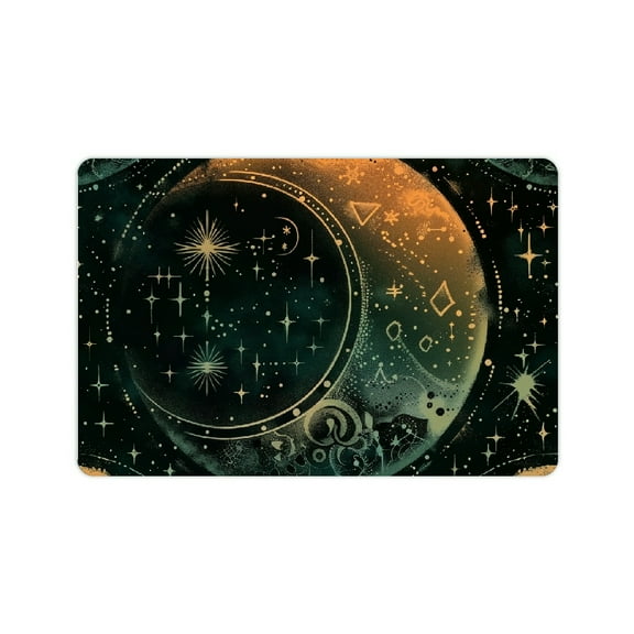 Creowell Stars Moon Crescent Diatom Mud Bath Mat Home Decor 24x16in
