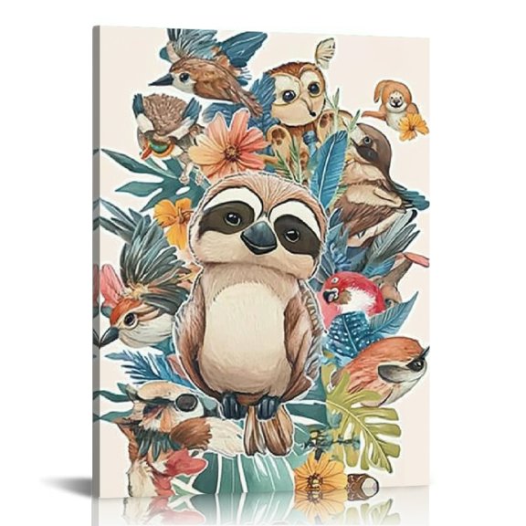 Creowell Stickers Canvas Print Wall Decor For Home Living Room Office 12x16in