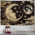thumbnail image 1 of Creowell  Sun and Moon Tapestry, Aesthetic Spiritual Tapestries Mystic Burning Sun with Clouds Star Wall Hanging decor for Bedroom 40x60inch, 1 of 6
