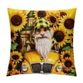 thumbnail image 1 of Creowell Sunflower Pillow Covers Rustic Flower Market Farmhouse Truck Sunflower Bee Gnomes Home eocr Throw Pillow Case Cushion Cover Spring Summer Decorations 12x12in, 1 of 5