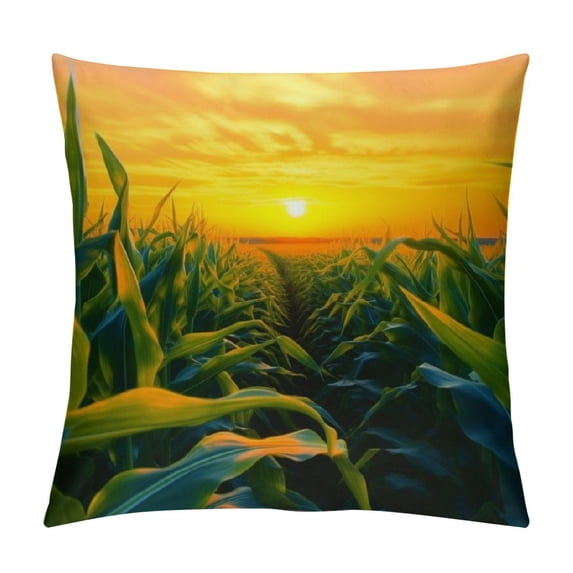 Creowell Sunflowers Fashion Style Dirt-Resistant Throw Pillow Covers for Couch Sofa Bed Living Room Bedroom 1PC 24x24in