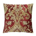 thumbnail image 1 of Creowell  Supersoft Throw Pillow Covers Cases for Couch Sofa Home Decor Vintage Damask Fabric Floral Design  Deep Red, 1 of 5