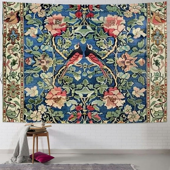 Creowell  Tapestry Strawberry Thief Fine Art Tapestry Wall Hanging  40x30inch