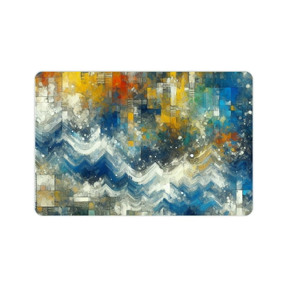 Creowell Textured Pattern Home Diatom Mud Mats Non-Slip Fast Absorption 24x16in