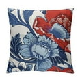 thumbnail image 1 of Creowell Thibaut Honshu Red and Blue Chinoiserie Floral Decorative Pillow Cover Dot Cushion Cover Vintage Farmhouse Accent Pillow Modern Home Decor Toss Pillow, 1 of 5