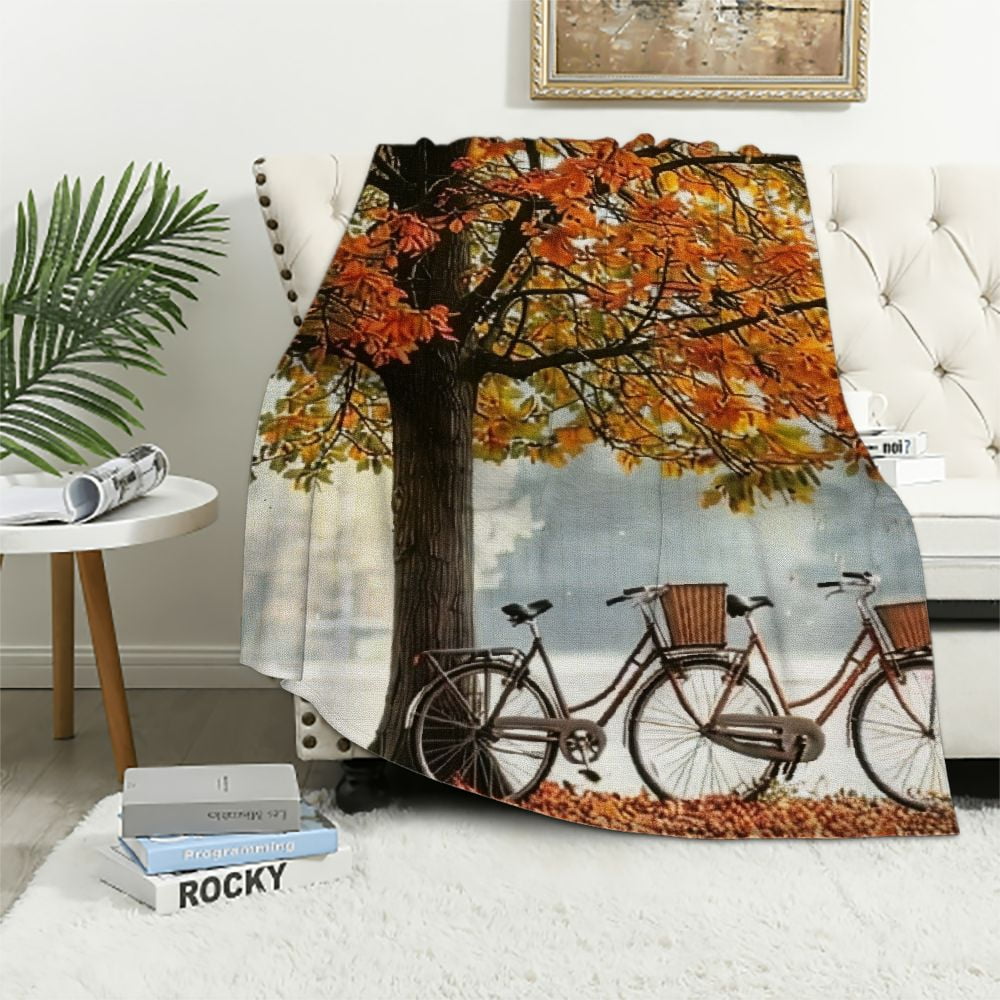 Creowell Throw Blankets for Sofa Couch Fluffy Cozy Flannel Travel