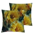 thumbnail image 1 of Creowell Throw Pillow Cover 2pcs - Begonia Flower Yellow Flowers Tuberous Begonia White, 1 of 7