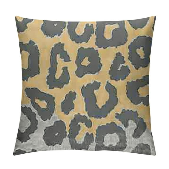 Creowell Throw Pillow Cover Brown Cheetah Leopard Print Throw Pillow Case Japanese Decorative Pillow Home Ethnic Pillowcase for Couch Sofa Bedroom Car White