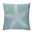 thumbnail image 1 of Creowell  Throw Pillow Cover Green Star Vintage Starfish Pastel Seafoam Blue Fish Decorative Pillow Case Home Decor Square Pillowcase, 1 of 5