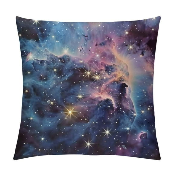 Creowell Throw Pillow Cover Outer Space Galaxy Pattern Universe Space Nebula Astronomy Theme Mystery Astral Cluster Decor Lumbar Pillow Case Cushion for Sofa Couch Bed