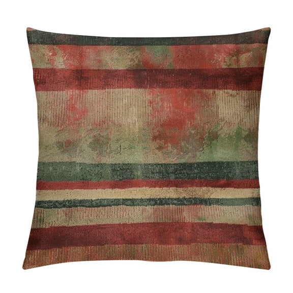 Creowell  Throw Pillow Cover Western Tribal Geometric Brown Southwest Decorative Pillow Case Home Decor Square 18 x 18 Inch Pillowcase