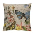 thumbnail image 1 of Creowell Throw Pillow Covers Adorable Animals Dragonfly Butterfly Flower Decorative Pillow Case Square Throw Pillowcases Home Couch Quote Cushion Cover (Dragonfly) 22x22in, 1 of 5