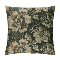 Creowell Throw Pillow Covers Brown and Black Bohemian Floral Pillow Cover Vintage Floral Modern Farmhouse Pillow Case Cushion Cover for Bed Sofa Couch Living Room