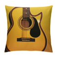 Creowell Throw Pillow Covers Retro Music Guitar Vintage Bass Music