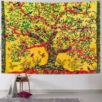 Creowell  Tree of Life Nature Forest Tapestry Indian Tapestries Dorm Decor Mandala Tapestry Hippy Wall Art Psychedelic Hippie Wall Hanging Bohemian Decor 40x30inch