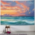 thumbnail image 1 of Creowell  Tropical Beach Tapestry Sunset over Blue Ocean Tapestry for Bedroom Summer Coastal Scenery Tapestries Wall Hanging for Living Room College Dorm Wall Decor 40x60inch, 1 of 6