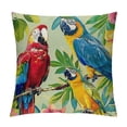 thumbnail image 1 of Creowell  Tropical Birds Toucan Throw Pillow Covers  Parrot Flowers Leaves Decorative Pillow Cases  Cushion Covers for Sofa Couch Car Bedroom Home Decor White, 1 of 5