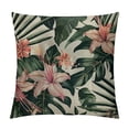 thumbnail image 1 of Creowell  Tropical Palm Trees Throw Pillow Covers,Leaves and Bird of Paradise Decorative Pillow Covers Digital Printing  Blended for Couch Sofa Bed Invisible Zipper ,Multi-Size, 1 of 5