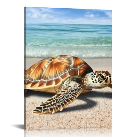 Creowell Turtle Canvas Prints Wall Art Home Decor for Living Room 12x16in