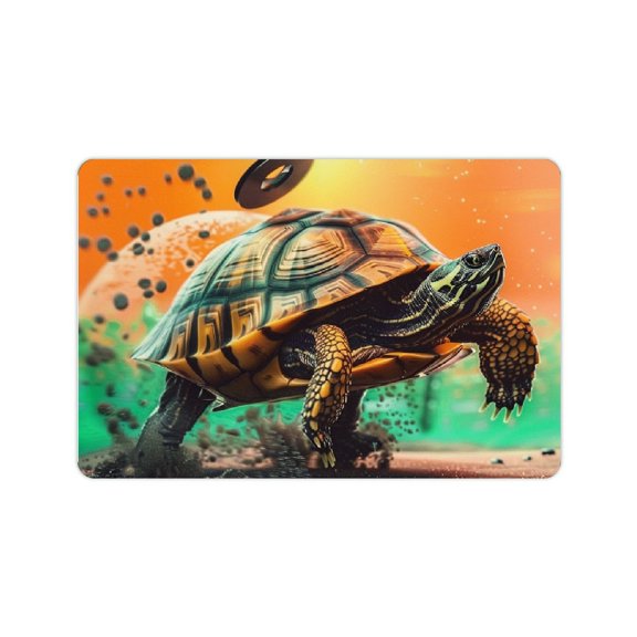 Creowell Turtle Diatom Mud Mats Non-Slip Eco-Friendly Home Rug 24x16in