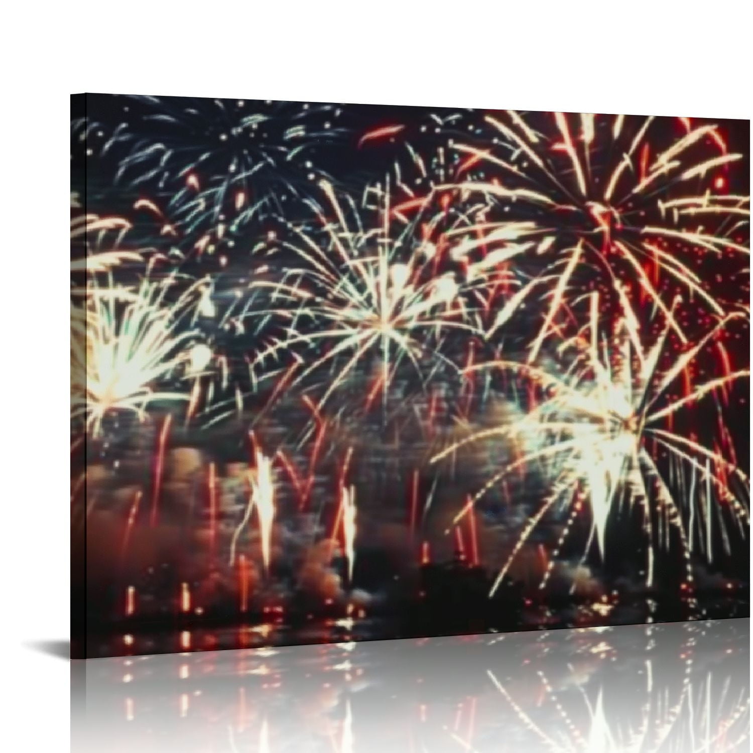 Creowell US Flag Fireworks July 4th Funny Wall Art Decor Canvas ...