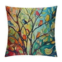 Creowell Unibedding Spring Birds Pillow Covers Outdoor Farmhouse Blue Birds Throw Pillow Case for Sofa, Couch, Patio Home Holiday Decoration