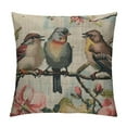 thumbnail image 1 of Creowell  Vintage Bird Style  Decor Throw Pillow Covers, Multi-Size Pillowcase for Sofa Bed Couch, 1 of 5