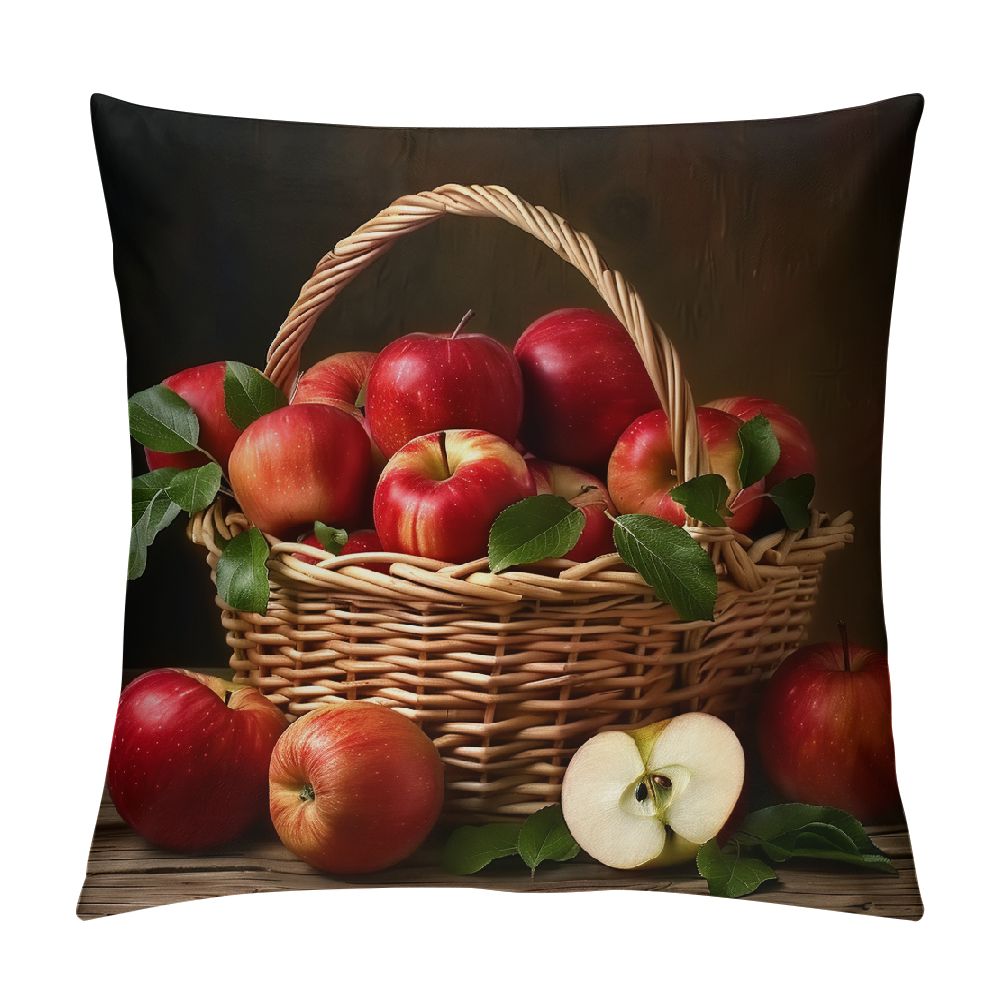Creowell Vintage Farmhouse Rustic Pillow Covers Retro Fruit Throw