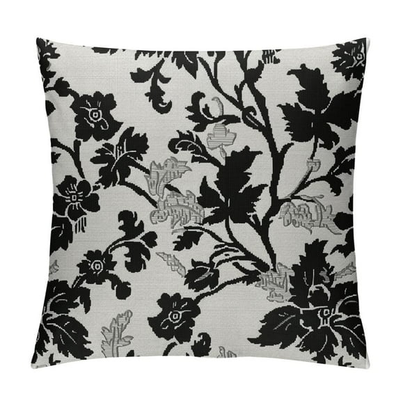 Creowell Vintage Floral Block Print Pillow Covers  Flower Pattern Rustic Old Style Decorative Throw Pillow Cases Outdoor Farmhouse Decoration for Sofa Couch Bed