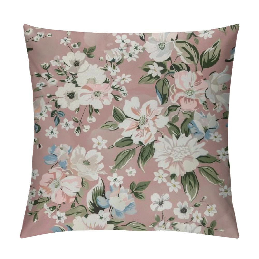 Batmerry Mandala Chakra Pillow Covers - Set Of 2, Beige Blended Fabric With Invisible Zipper, 12x20 Inches
