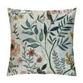 thumbnail image 1 of Creowell Vintage Herbs and Wild Flowers Floral Blossom Reversible Throw Pillow Covers Decorate Home Living Room Girls Room, Spring Summer Cottagecore Pillowcase, 1 of 5