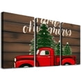 thumbnail image 1 of Creowell Wall Art Canvas 3 Piece Set for Bedroom Living Room Home Decor Red Truck and Christmas Tree 12x16x3pcs, 1 of 4