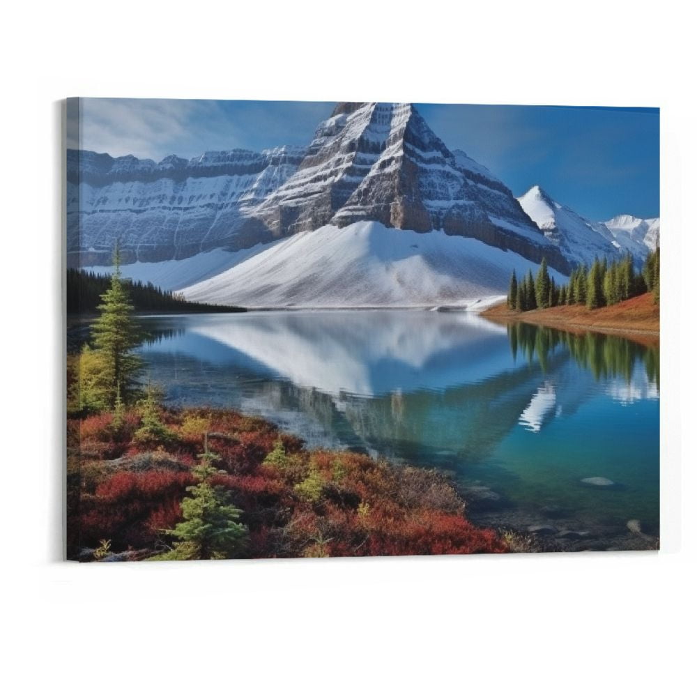 Creowell Wall Art Mountain Lake Canvas Poster Pictures Decor Prints ...
