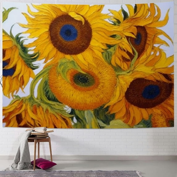 Creowell Wall Art Tapestry - Sunflowers,Home Decor for Bedroom, Living Room, Apartment, Dorm 40x30inch