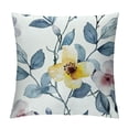 thumbnail image 1 of Creowell Watercolor Blue Yellow Flowers Pillowcases Seamless Pattern Pillow Case Decorative Throw Pillow Cover for Home Sofa Office  White, 1 of 5