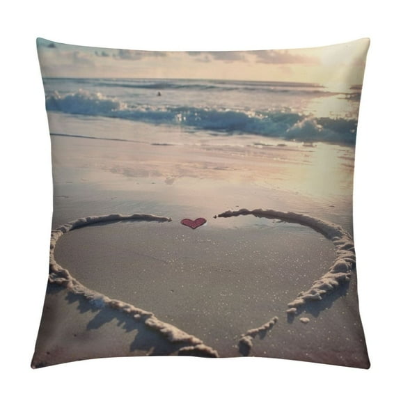 Creowell   Waterproof Summer Decorations Outdoor Throw Pillow Covers Starfish Shell Pillow Covers Square Cushion Case Garden Pillowcase for Patio Furniture Couch Tent White