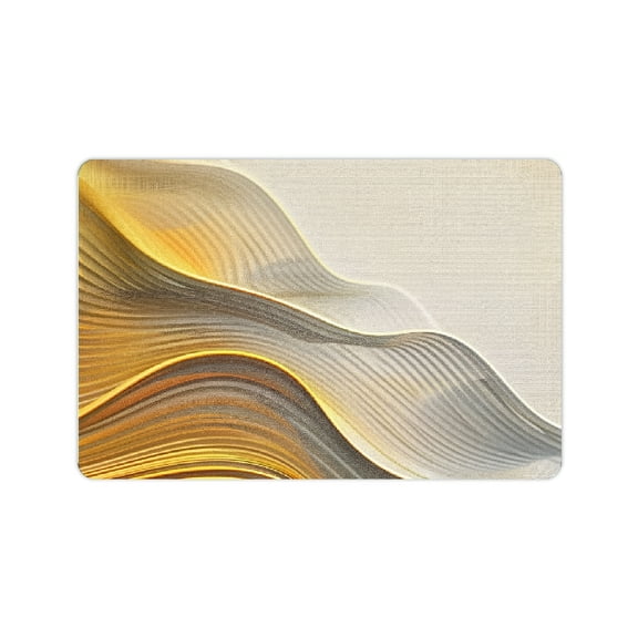 Creowell Wave Design Diatom Mud Bath Mat Quick Drying Home Use 24x16in