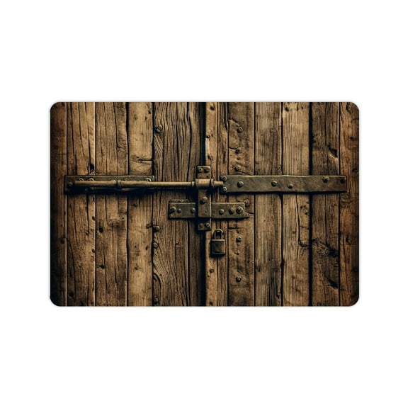 Creowell Weathered Wood Diatom Mud Mats Non-Slip Home Rug 24x16in