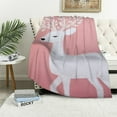 thumbnail image 1 of Creowell White Deer Print Throw Blanket for Bed Couch Car, Lightweight Flannel Blanket for All Seasons, Gifts for Kids and Adults 50x60in, 1 of 6