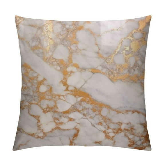 Creowell White Gray Marble Throw Pillow Covers, Abstract Decorative Pillow Case with Gold Geometric Lines Modern Artistic Home Design Cushion Covers for Sofa Chair Bedroom Car