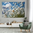 thumbnail image 1 of Creowell  White Plant Dandelion Wall Tapestry, Flower Wall Hanging Large Tapestry Decoration Fiber White Hem Around for Dorm Room Bedroom 60x40 Inch 60x40in, 1 of 7