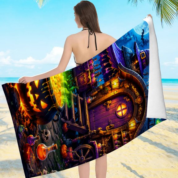 Creowell Witch Wagon Compact Lightweight - Machine Washable Ultra-Soft Microfiber, Beach Pool Great Gift