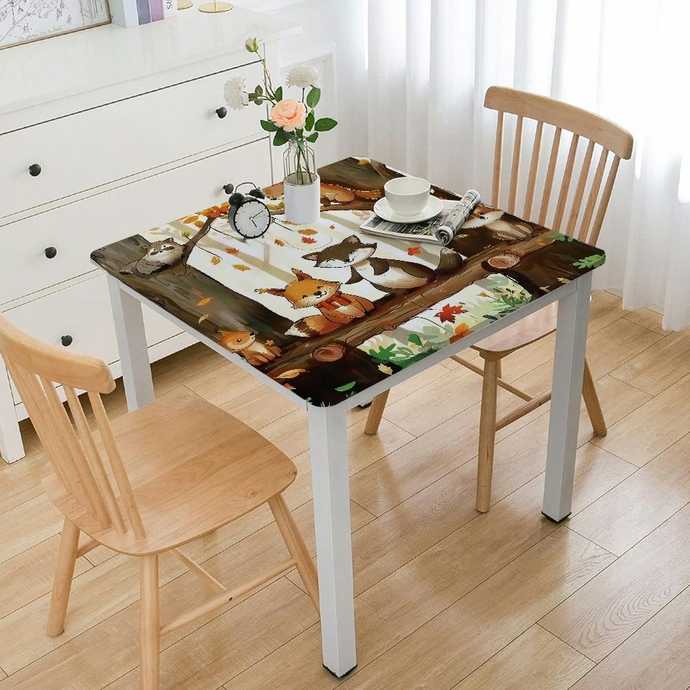 Baby Shower Tablecloth Oudain 3 Pcs Woodland Animals Plastic Tablecloth ...