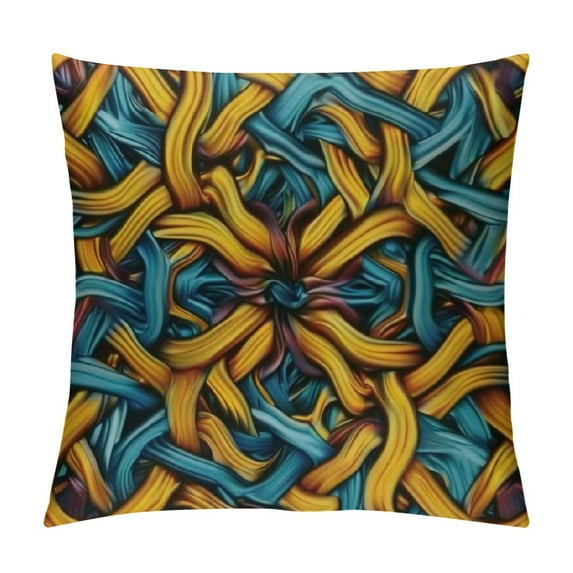 Creowell Woven Pattern Print Throw Pillow Covers Decorative Pillow Cover Square Cushion Cases Soft Cushion Cover Throw Sofa Pillow Case for Home Decor Living Room Bed Couch Car