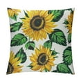 thumbnail image 1 of Creowell Yellow Sunflower Throw Pillow Case Square Cushion Cover Home Decorative Sofa Armchair Bedroom Livingroom Standard Pillowcase, 1 of 5