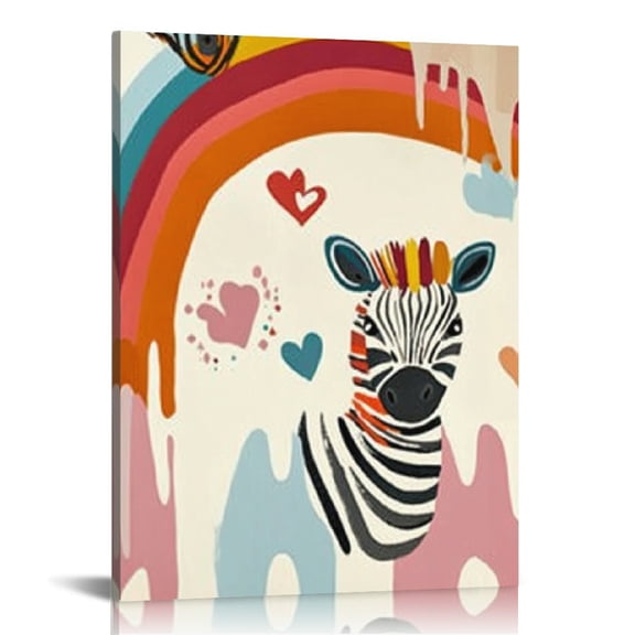 Creowell Zebra Canvas Print Modern Wall Art Home Decor 12x16 16x20 12x16in